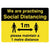 Practising Social Distancing Maintain 1m Sign