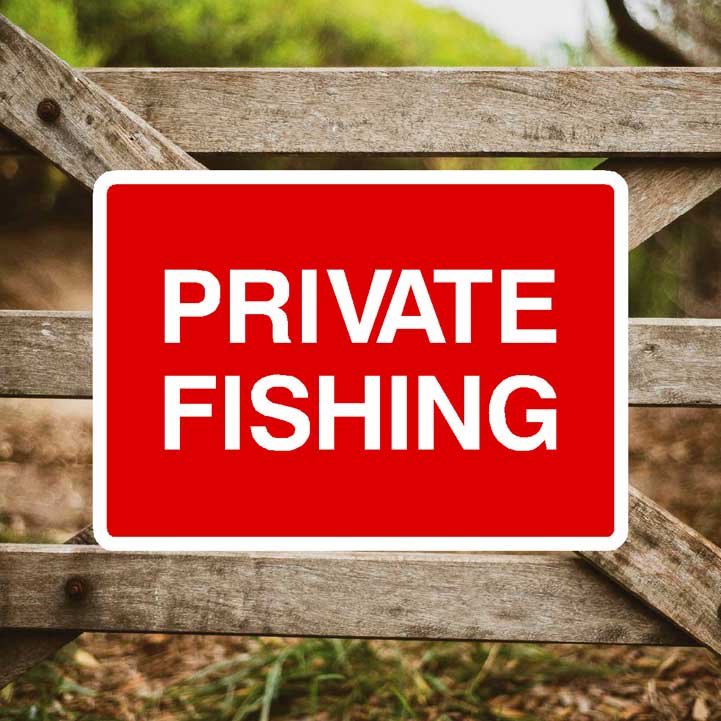 Private Fishing Sign