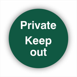 Private Keep Out Waymarker sign