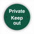 Private Keep Out Waymarker sign