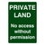 Private Land No Access Without Permission Portrait Sign