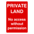 Private Land No Access Without Permission Portrait Sign