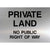 Private Land Public Right Of Way Sign Silver