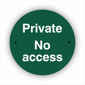 Private No Access Waymarker sign