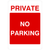 Private No Parking Portrait Sign