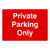 Private Parking Only Sign