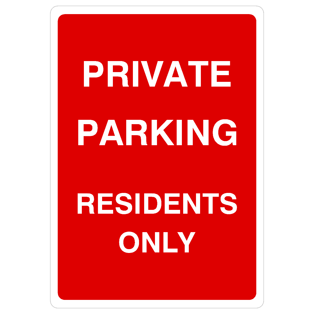 Private Parking Residents Sign