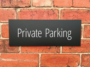 Private Parking Sign Midnight Black Landscape