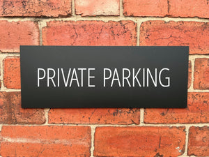 Private Parking Sign Midnight Black Landscape