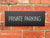 Private Parking Sign Midnight Black Landscape