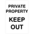 Private Property Keep Out Portrait Sign