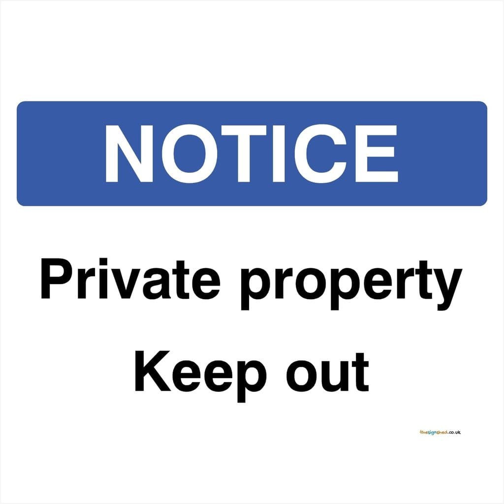 Private Property Keep Out Sign