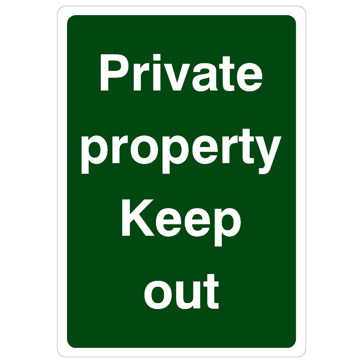 Private Property Keep Out Sign Portrait