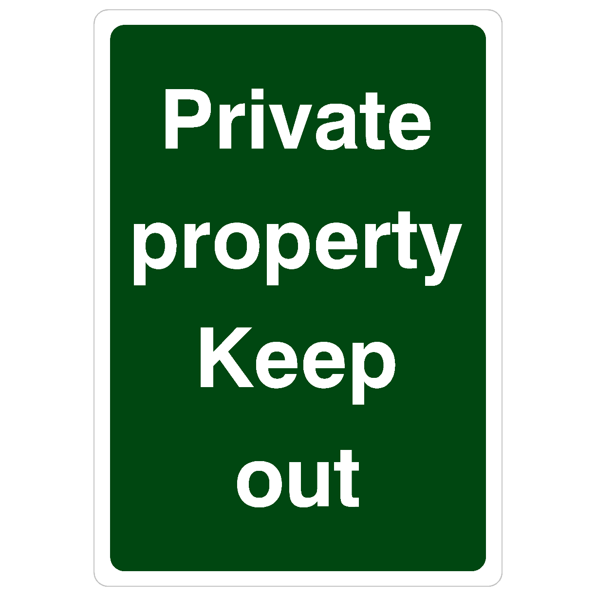 Private Property Keep Out Sign Portrait