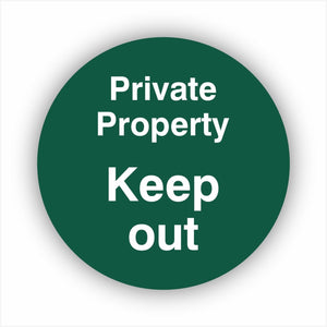 Private Property Keep Out Waymarker sign