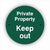 Private Property Keep Out Waymarker sign