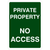 Private Property No Access Sign Portrait