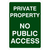 Private Property No Public Access Sign Portrait