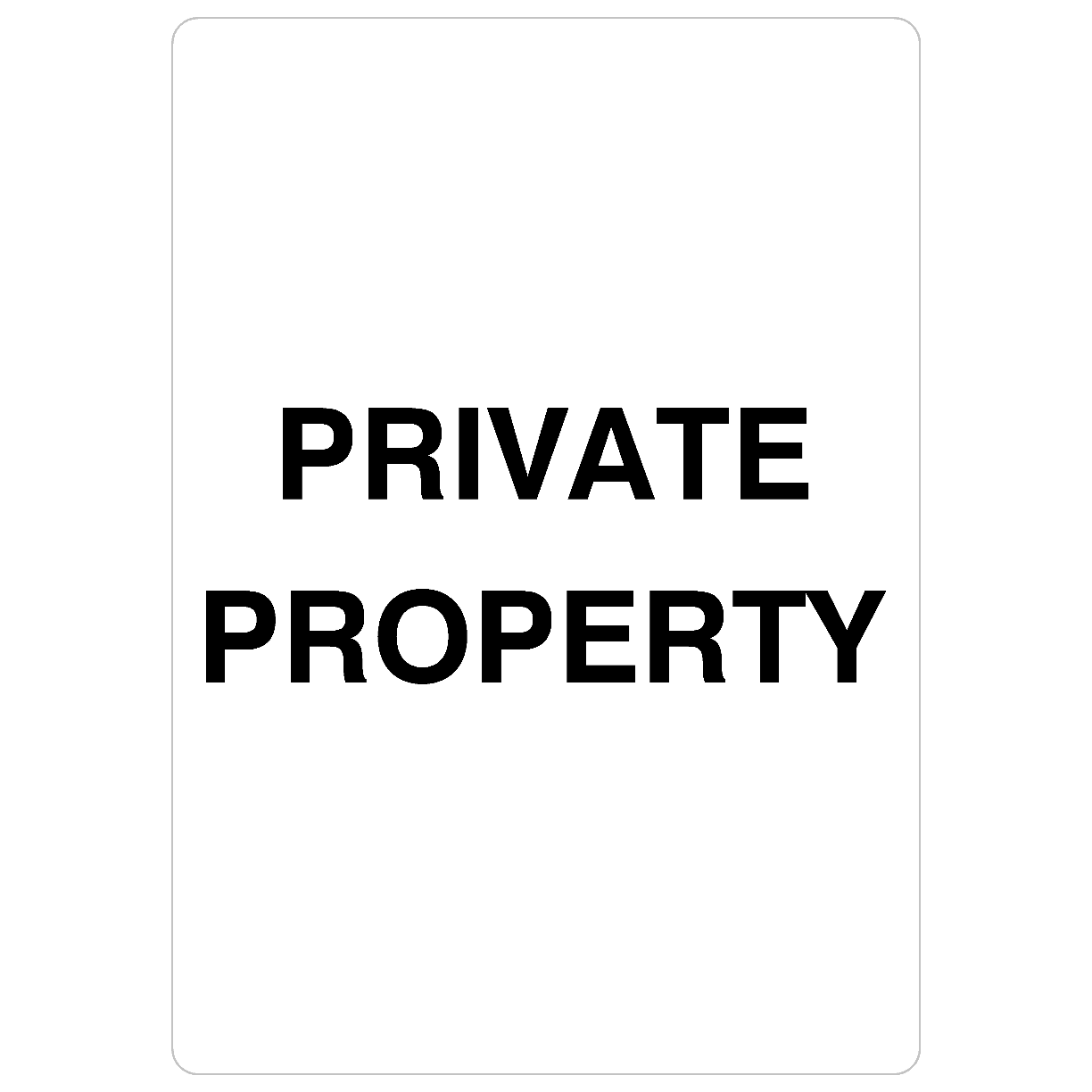 Private Property Portrait Sign