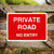 Private Road No Entry Sign