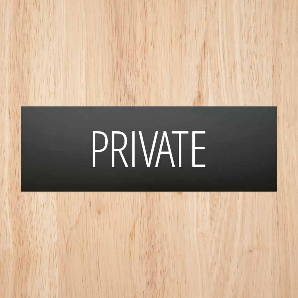 Private Sign Midnight Black Landscape