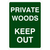 Private Woods Keep Out Sign Portrait