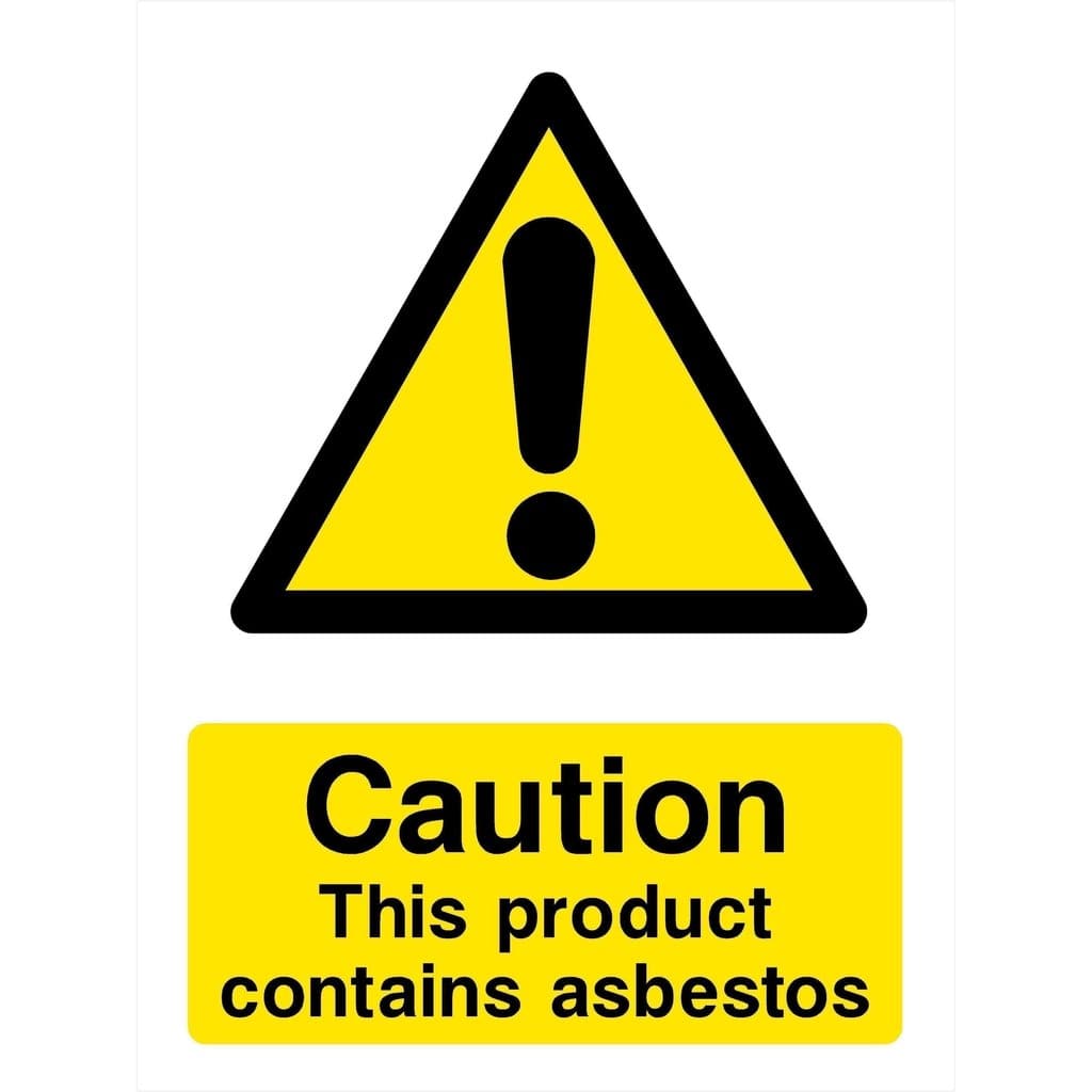 Product Contains Asbestos Sign