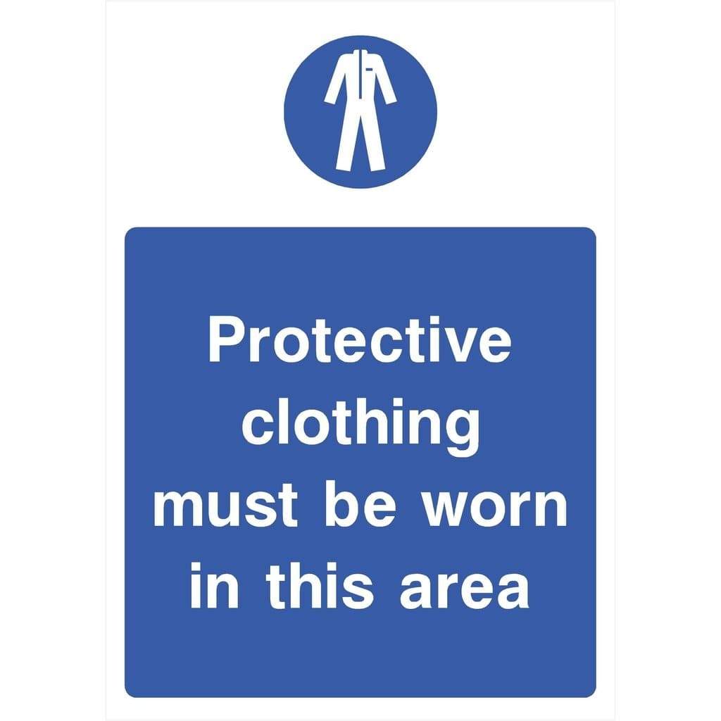 Protective Clothing Must Be Worn In This Area Sign