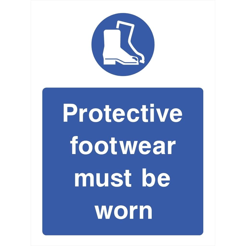 Protective Footwear Must Be Worn Sign