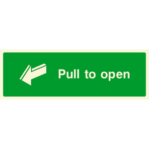 Pull To Open Sign