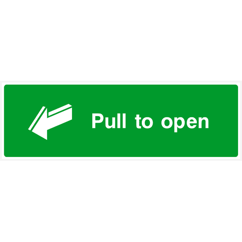 Pull To Open Sign