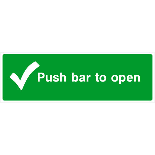 Push Bar To Open Sign