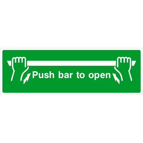 Push Bar To Open Sign