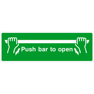 Push Bar To Open Sign