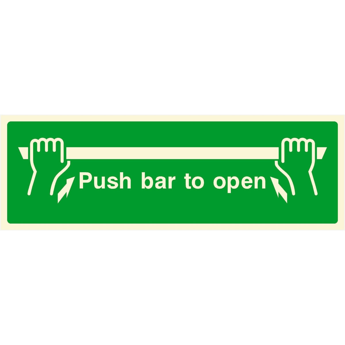 Push Bar To Open Sign