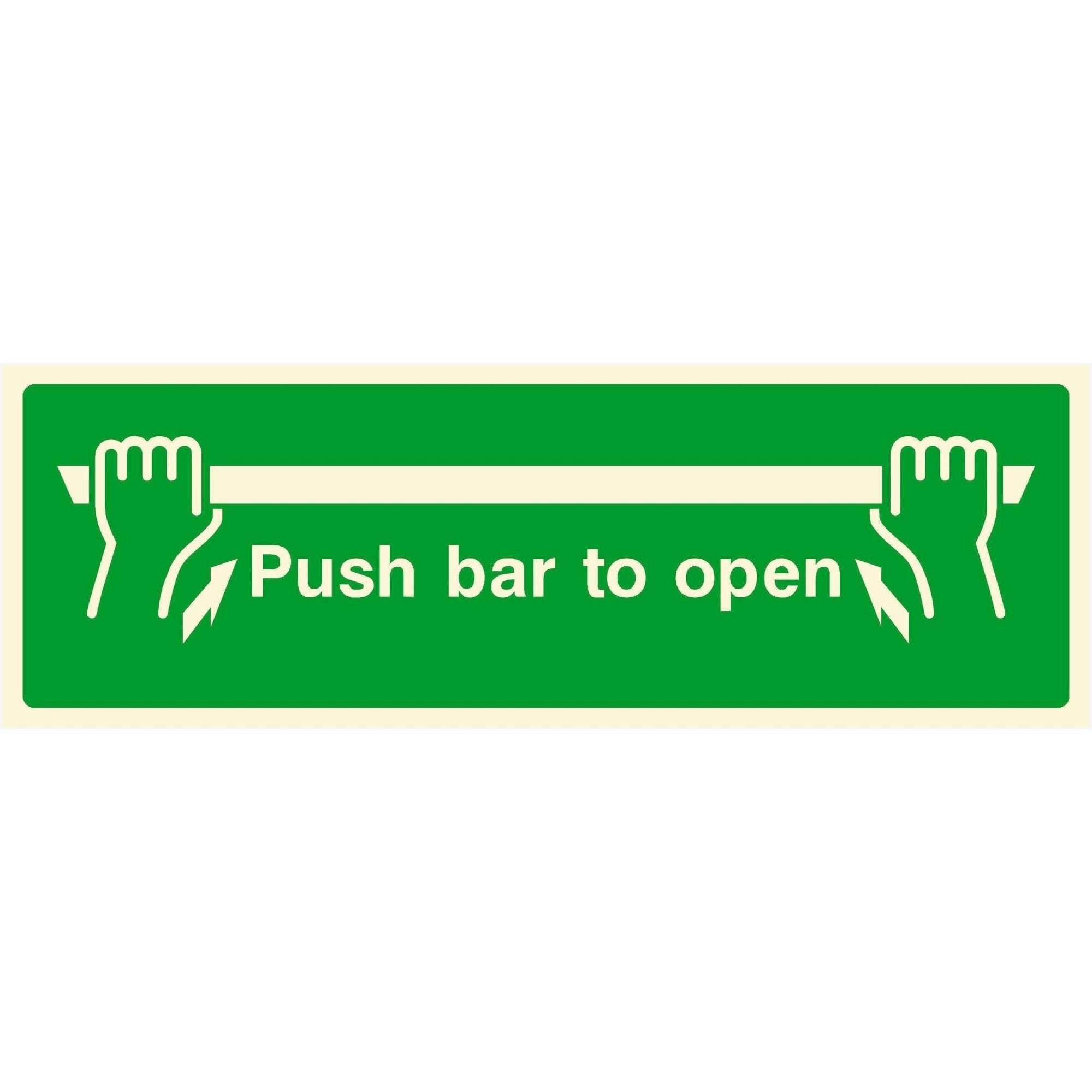 Push Bar To Open Sign