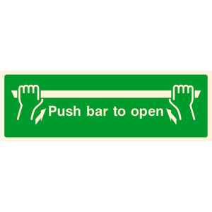 Push Bar To Open Sign