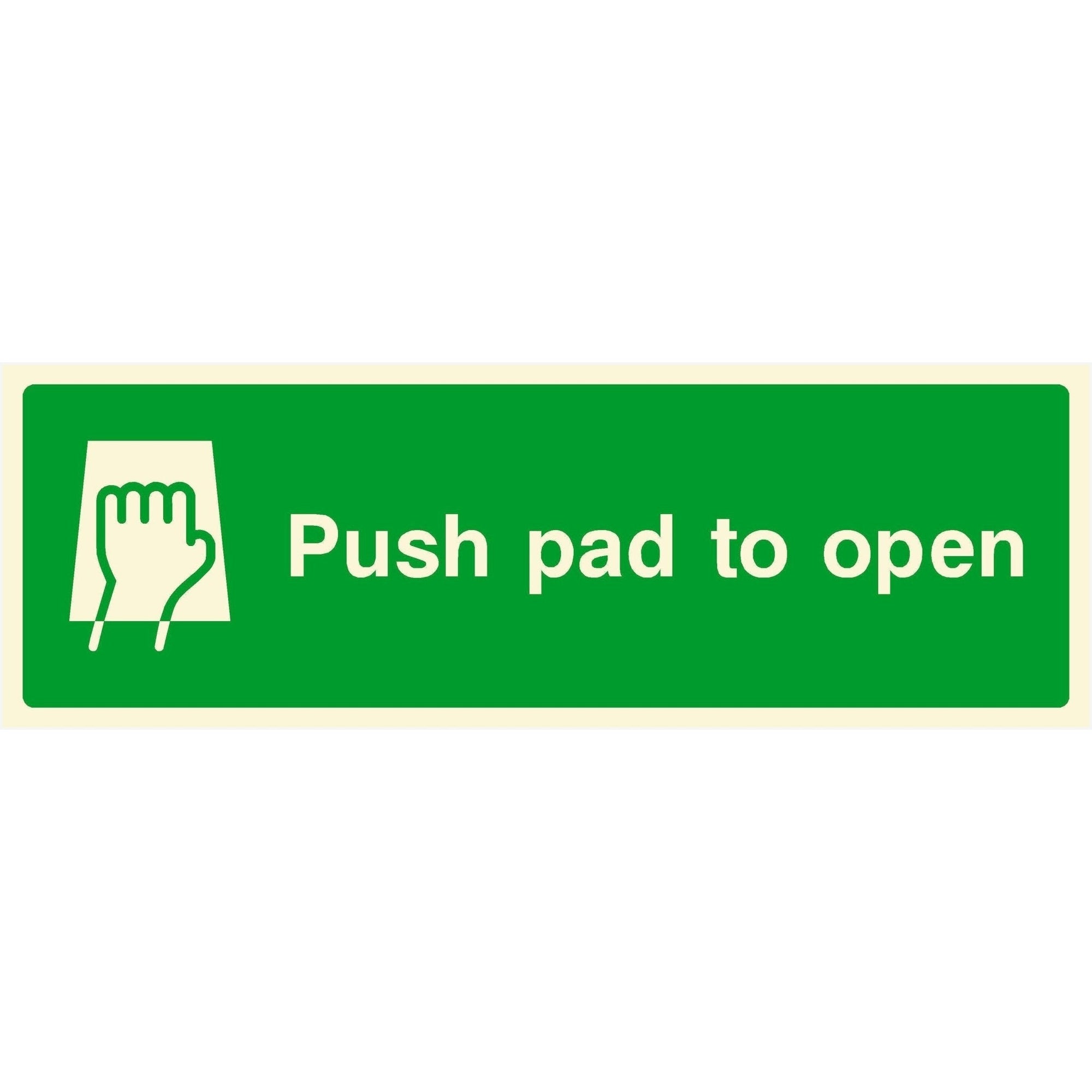 Push Pad To Open Sign