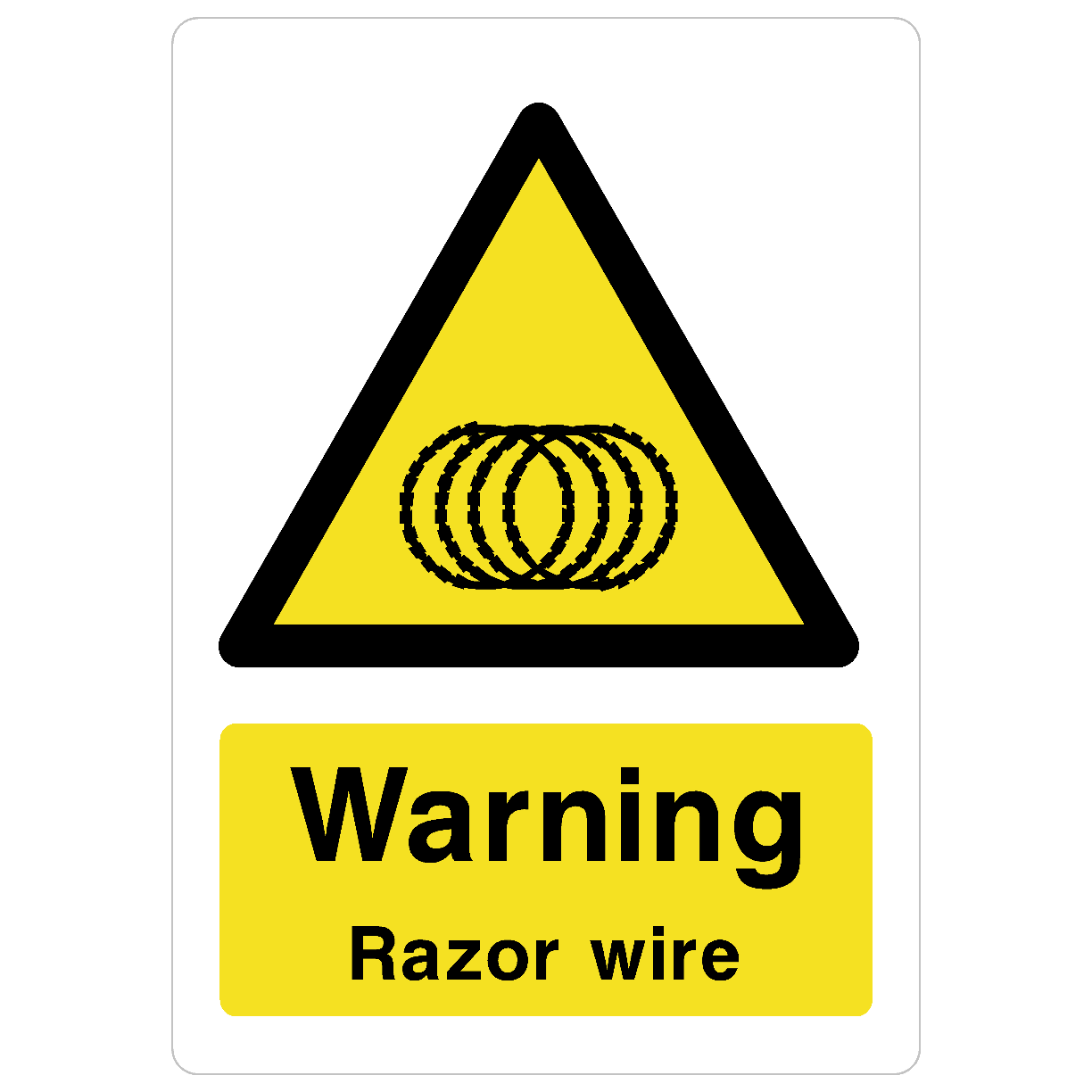 Razor Wire Sign