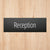 Reception Door Sign Midnight Black Landscape