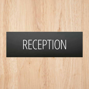 Reception Door Sign Midnight Black Landscape