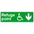 Refuge Point Down Arrow Fire Exit Sign