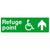 Refuge Point Fire Exit Sign Forward Arrow