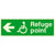 Refuge Point Fire Exit Sign Left Arrow