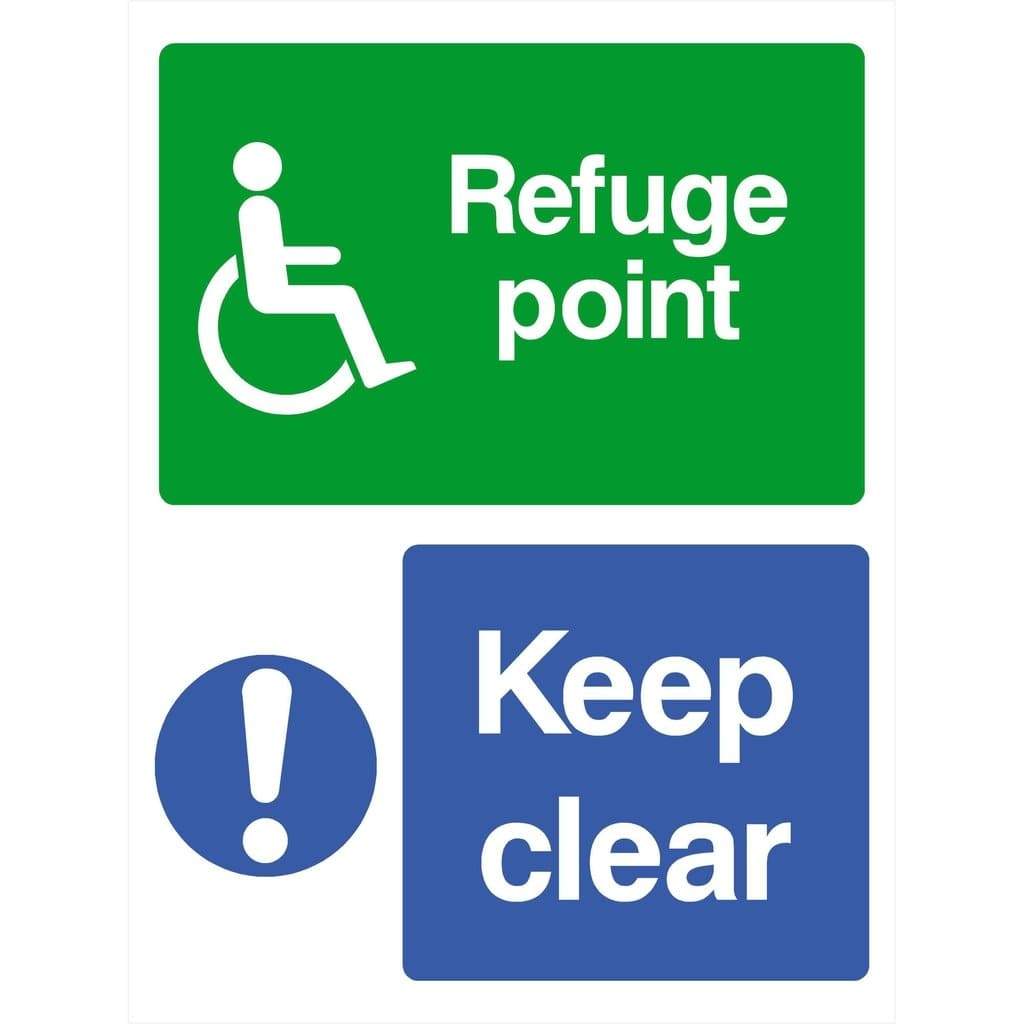 Refuge Point Keep Clear Sign