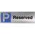 Reserved Parking Brushed Silver Sign