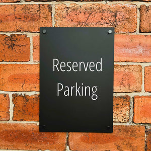 Reserved Parking Sign Midnight Black