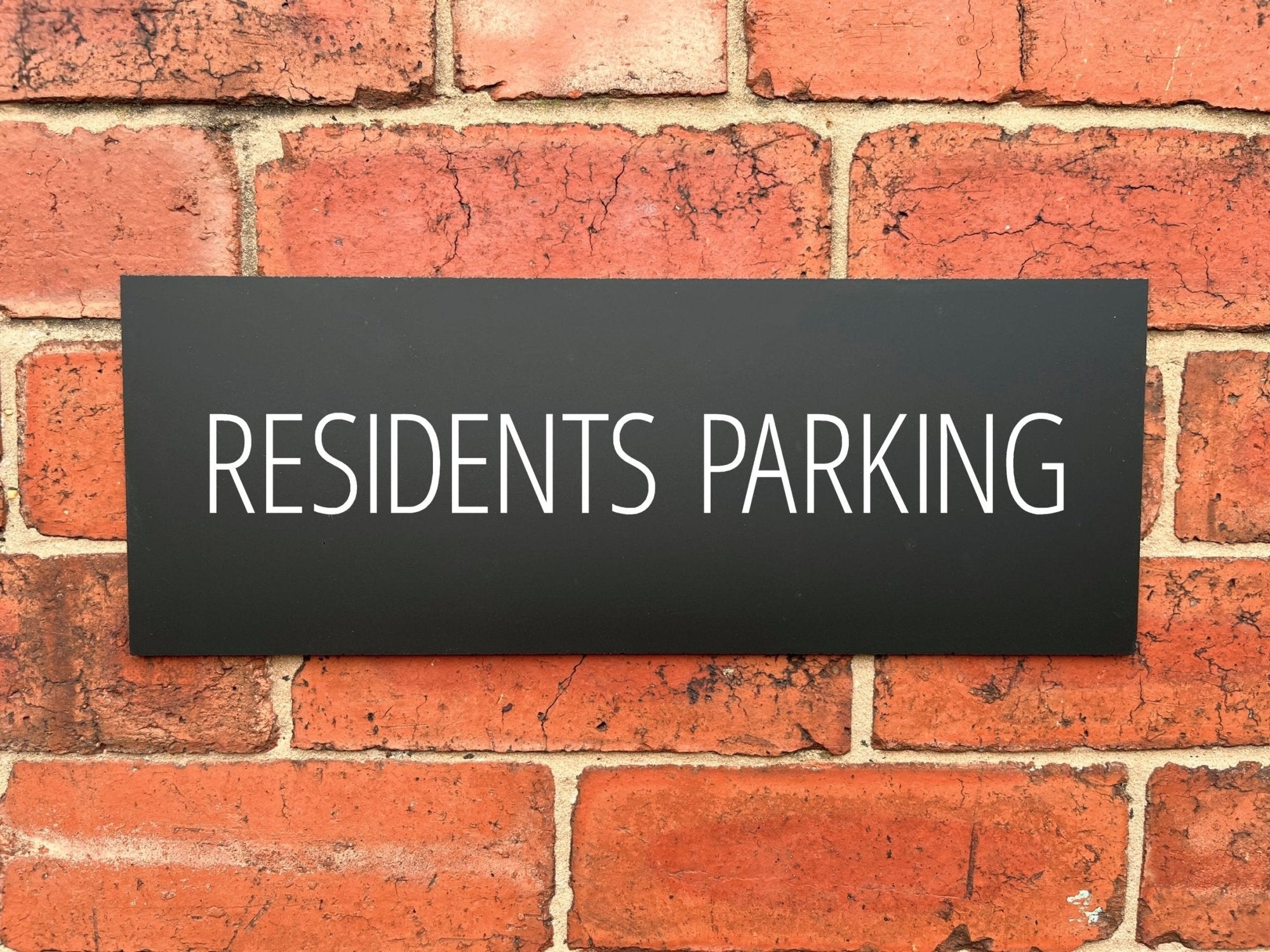 Residents Parking Sign Midnight Black Landscape