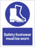 Safety Footwear Must Be Worn Sign