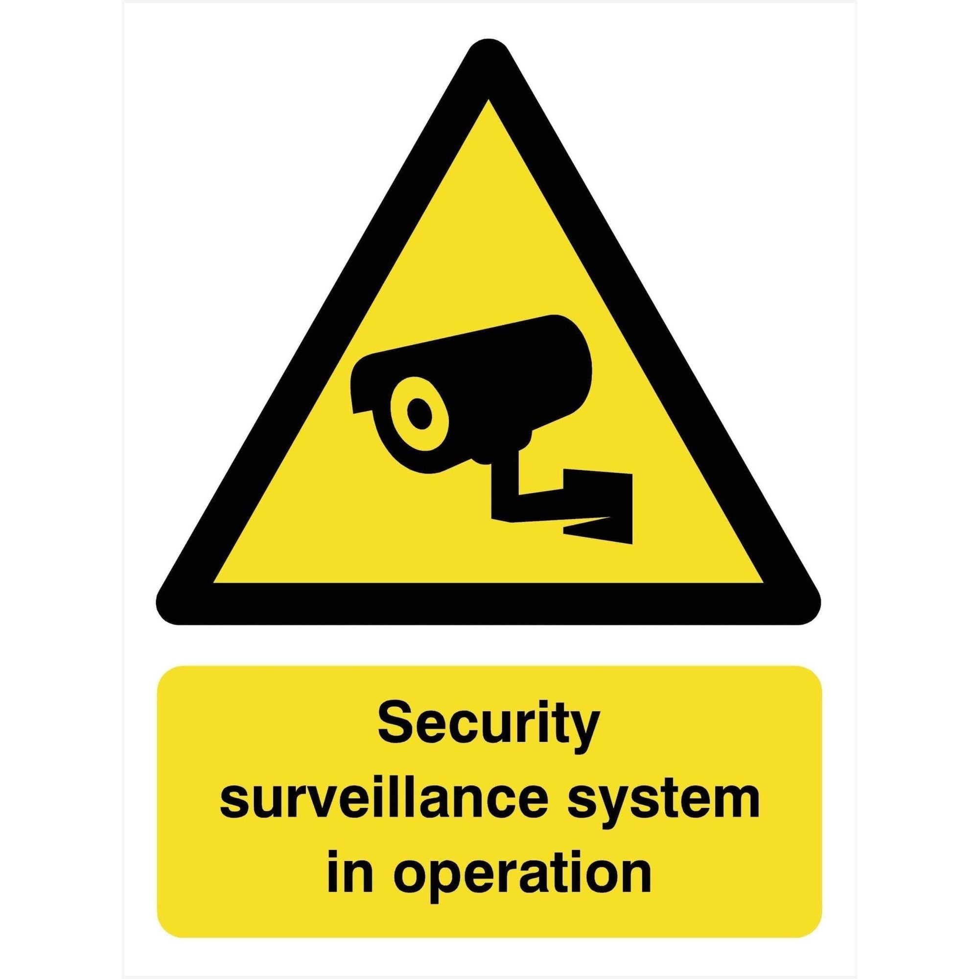 Security Surveillance System In Operation CCTV Sign